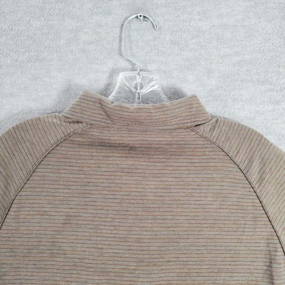 Royal Robbins Men Polo Shirt XL Brown Striped Hiking‎ Short Sleeve Collar
